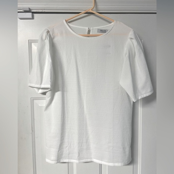 She Di Tops - She Di White Women's Top